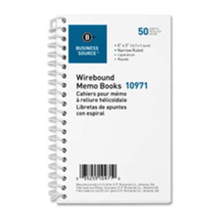 Davenport Wirebound Memo Books - White - 5 in. x 3 in. DA3745867
